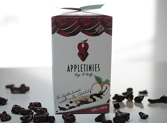 Appletinies in Zartbitter-Schokolade